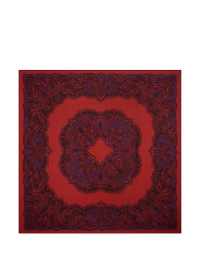 Bompard Paisley-print Square Scarf In Brown