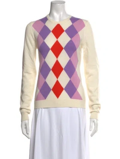 Pre-owned Bompard Patterned Crew Neck Sweater In Neutrals