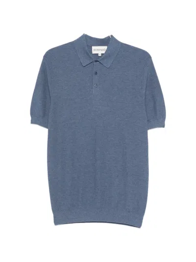 Bompard Piqué-knit Polo Shirt In Blue