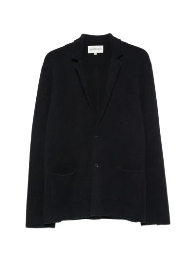 Bompard Piqué-knit Patch-pocket Blazer In Black