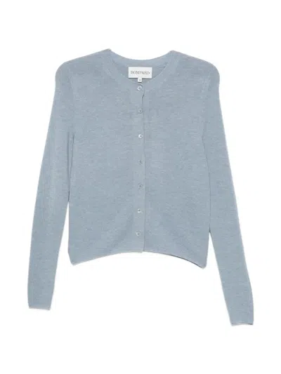 Bompard Plain-knit Cardigan In Blue