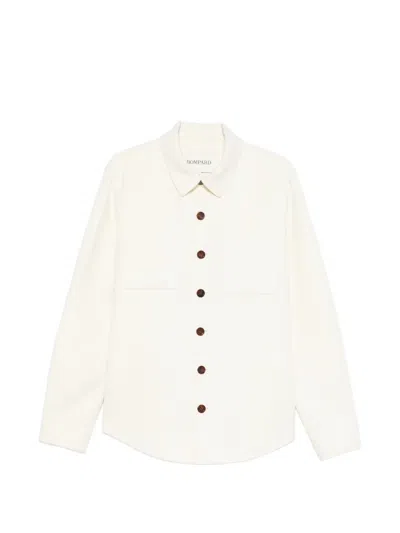 Bompard Pocket Button Overshirt In Neutral