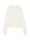 Bompard Pointelle Button Cardigan In Neutral