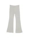 Bompard Ribbed Flared Trousers In Gray