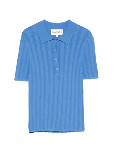 Bompard Ribbed Polo Shirt In Blue