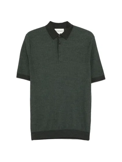Bompard Ribbed Polo Shirt In Green