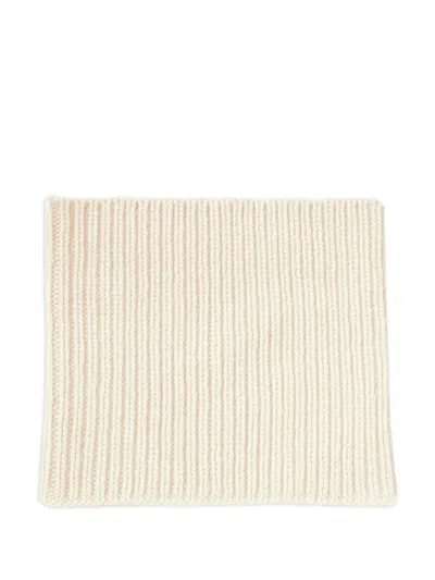 Bompard Ribbed Scarf In Neutral