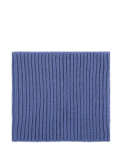 Bompard Ribbed Scarve In Blue