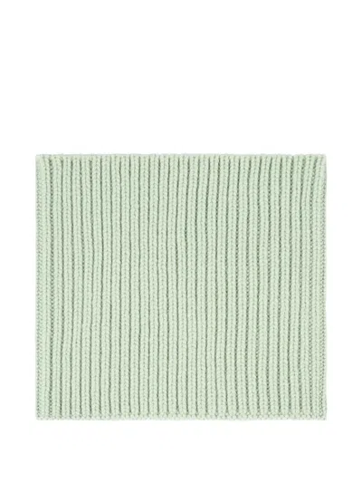 Bompard Ribbed Scarve In Green