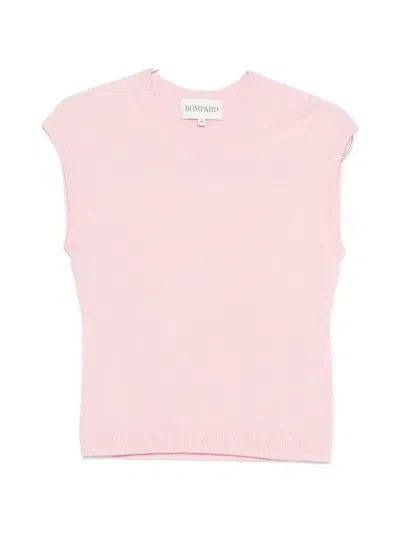 Bompard Ribbed Sleeveless Top In Neutral