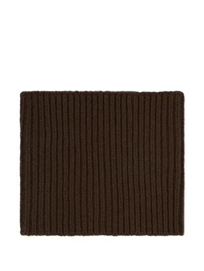 Bompard Ribbed Snood In Brown