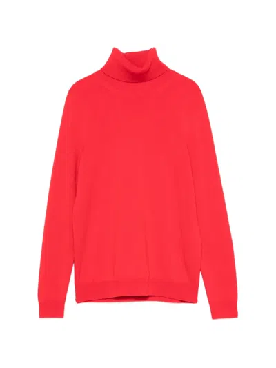 Bompard Roll-neck Cashmere Sweater In Red