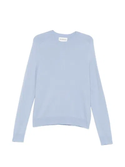 Bompard Round-neck Hammer-sleeved Jumper In Blue