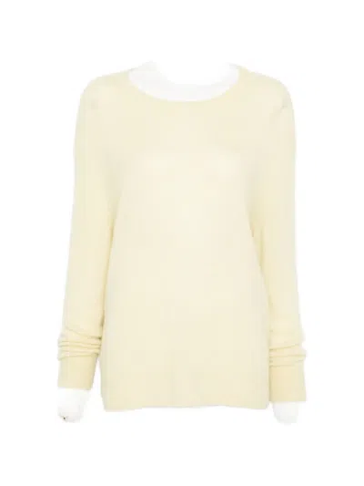Bompard Round-neck Sweater In Yellow