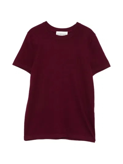 Bompard Round-neck T-shirt In Burgundy