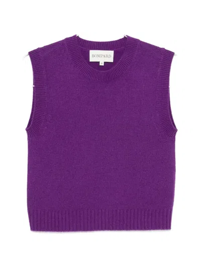 Bompard Round-neck Vest In Purple
