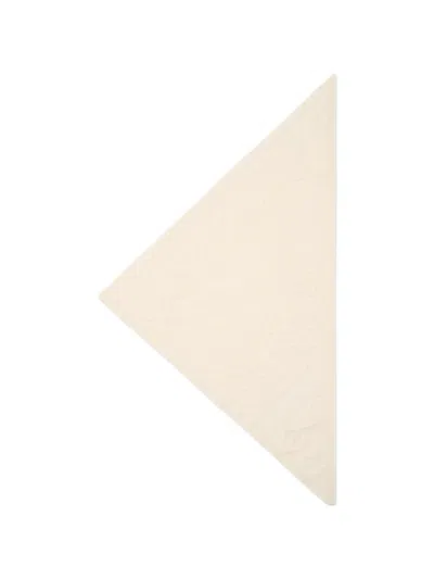 Bompard Sacha Cable-knit Triangle Scarf In Neutral