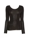 Bompard 심리스 파인 니트 스웨터 In Brown