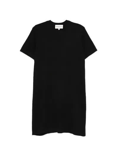 Bompard Short-sleeve Midi Dress In Black