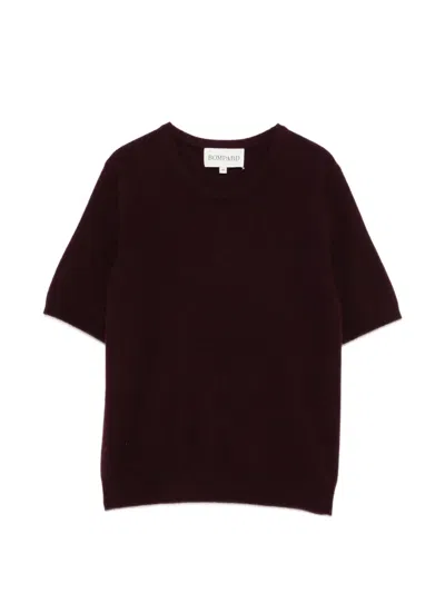 Bompard Kurzärmeliger Pullover In Burgundy