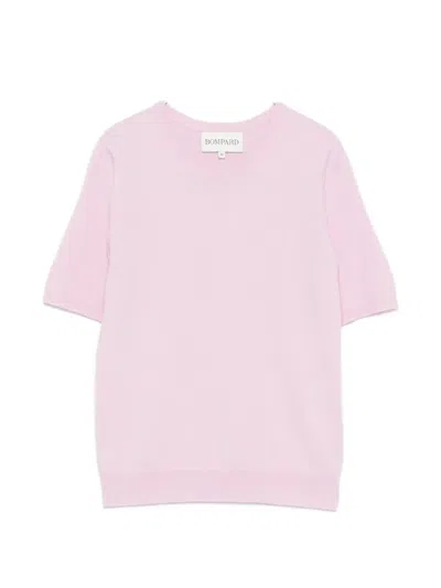 Bompard Short-sleeved Cashmere Jumper In Pink
