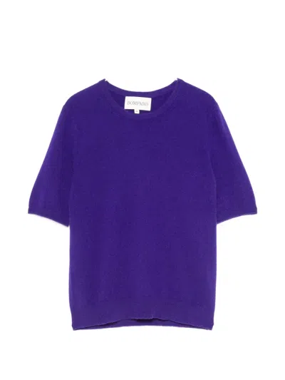 Bompard Short-sleeved Cashmere Top In Blue