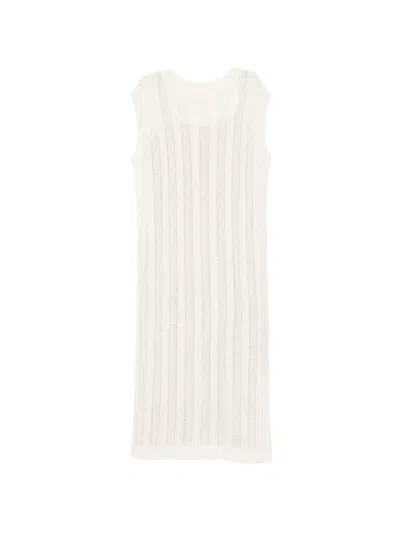 Bompard Sleeveless Midi Dress In Neutral