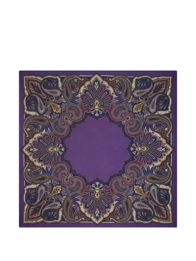 Bompard Stan Paisley Square Scarf In Multi