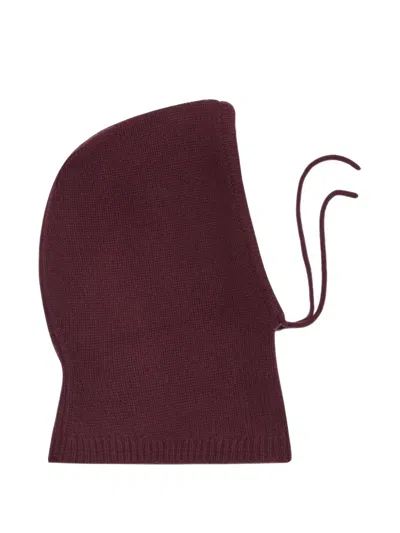 Bompard Suzon Cashmere Drawstring Balaclava In Burgundy