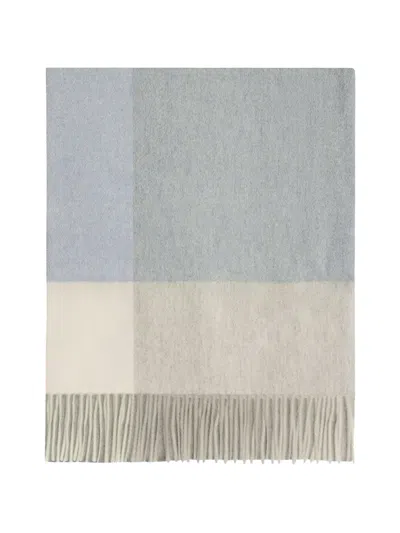 Bompard Tartan Fringed Scarf In Multi