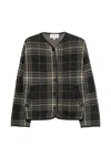 Bompard Tartan Jacquard Cardigan In Multi
