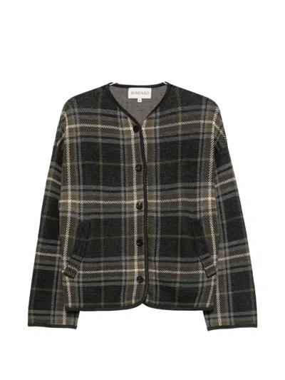 Bompard Tartan Jacquard Cardigan In Multi