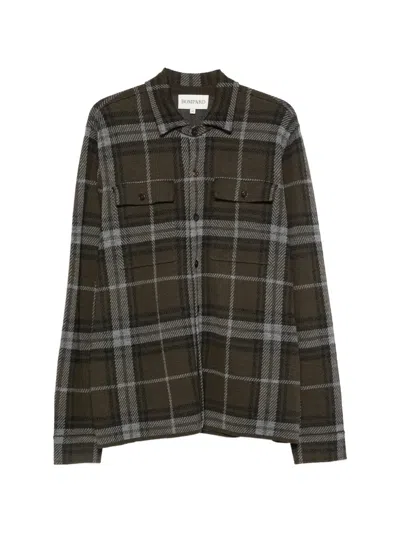 Bompard Tartan Jacquard Overshirt In Green