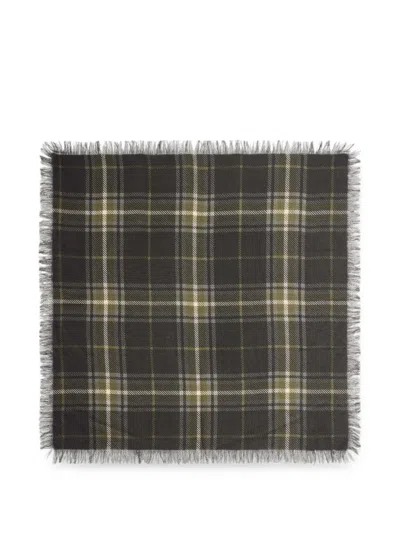 Bompard Tartan-print Fringed Scarf In Multi