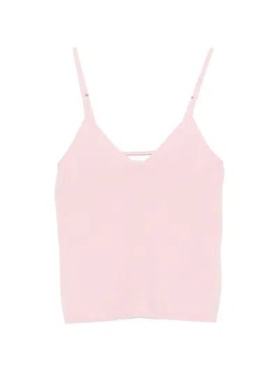 Bompard V-neck Strappy Tank Top In Pink