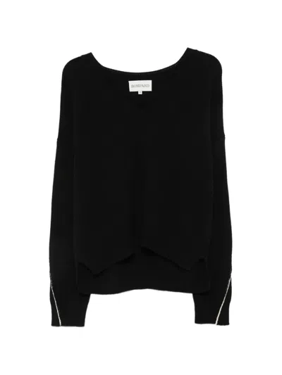 Bompard V-neck Cashmere Sweater In Black