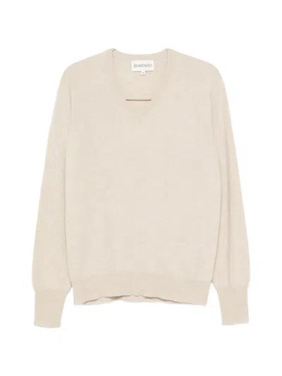 Bompard V-neck Cashmere Sweater In Neutral