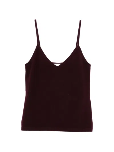 Bompard V-neck Cashmere Tank Top In Burgundy