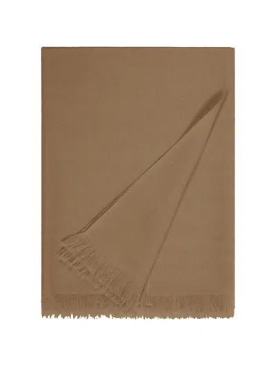 Bompard Voile Fringed Stole In Red
