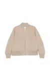 Bompard Zip Bomber Jacket In Neutral