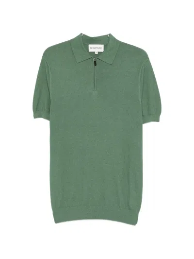 Bompard Zipped Polo Shirt In Green