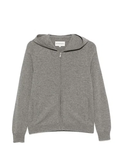 Bompard Zip-up Cashmere Cardigan In Gray