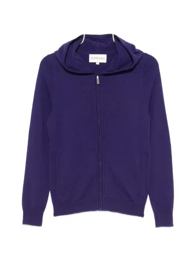 Bompard Zip-up Cashmere Cardigan In Blue