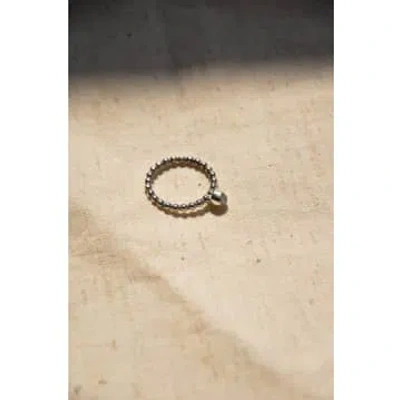 Bon Bon Fistral Silver Pandora Moonstone Bubble Ring In Metallic