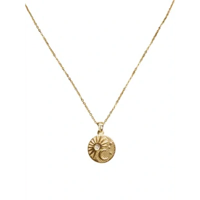 Bon Bon Fistral Sun And Moon Gold Coin Pendent