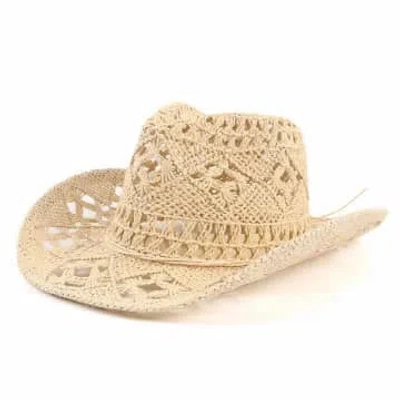 Bon Bon Fistral Western Style Sun Hat In Neutral