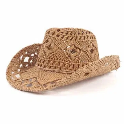 Bon Bon Fistral Western Style Sun Hat In Brown