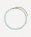 Bon Bon Jewellery Club 14ct Gold-plated Vermeil Silver Seafoam Opal Bead Necklace