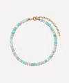 Bon Bon Jewellery Club 14ct Gold-plated Vermeil Silver Smooth Candy Pastel Opal Bead Necklace