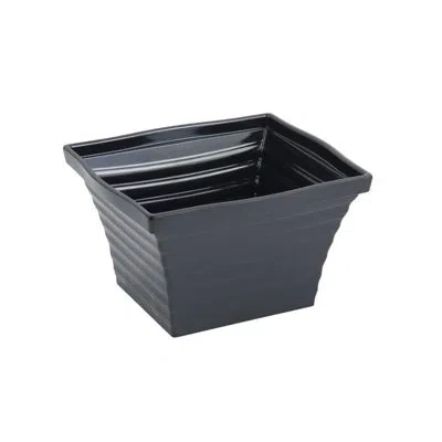 Bon Chef Americana Square Melamine 192 Fl Oz. Serving Bowl In Black
